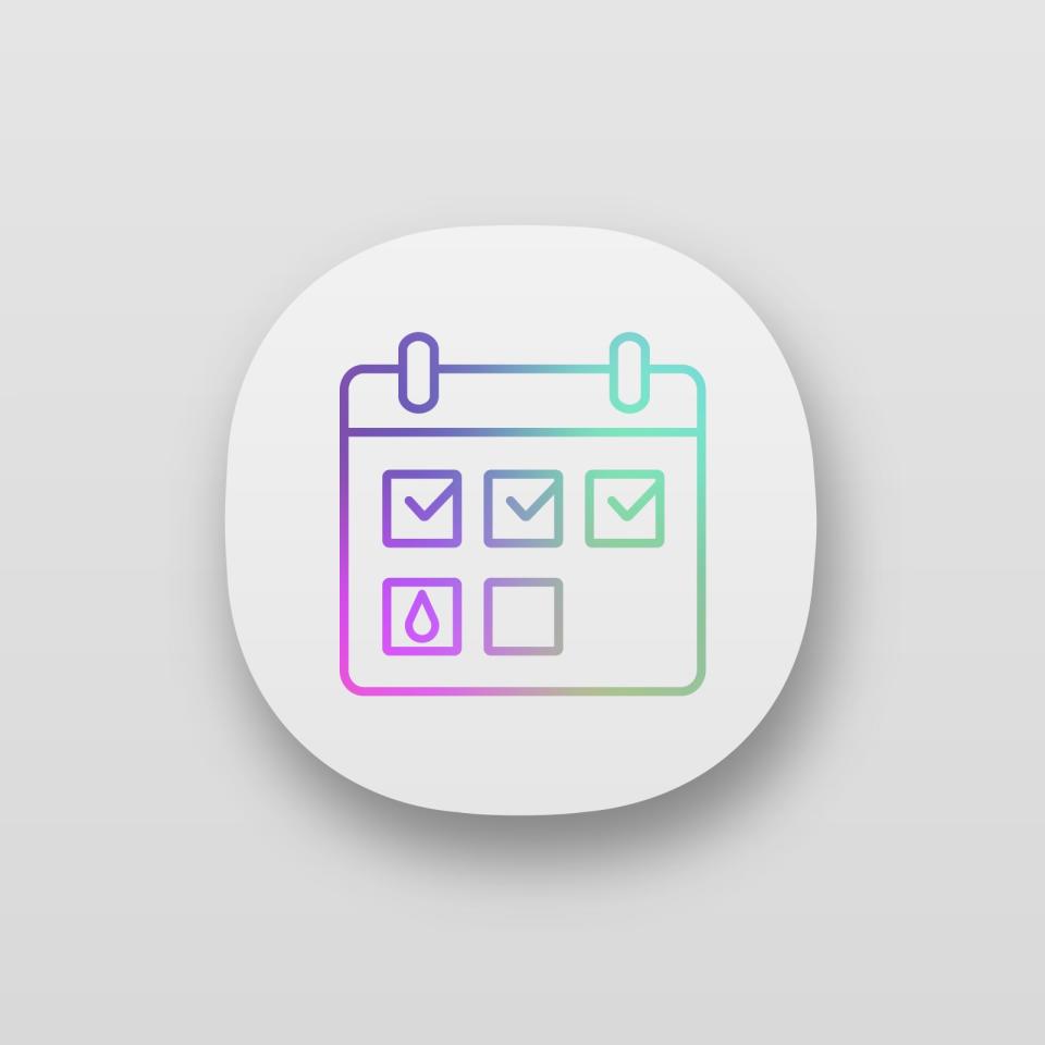 Menstrual calendar icon