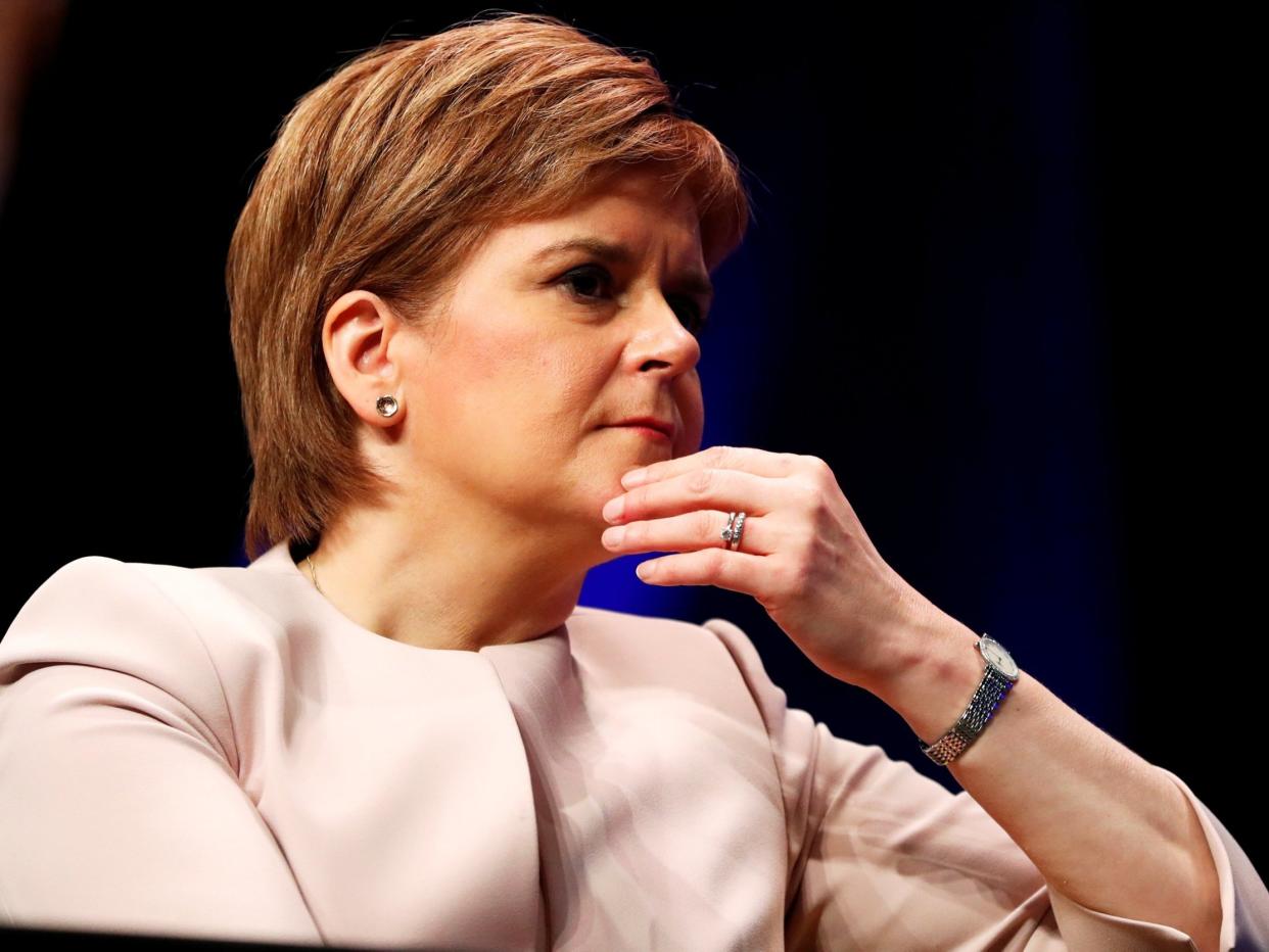 Ms Sturgeon was set to speak at conference opening: Reuters