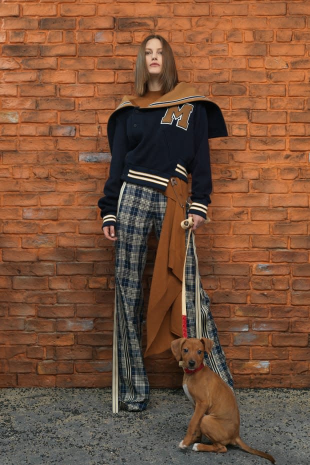 <p>Cat McNeil with Katniss in Monse's Pre-Fall 2019 lookbook. Photo: Courtesy of Monse</p>