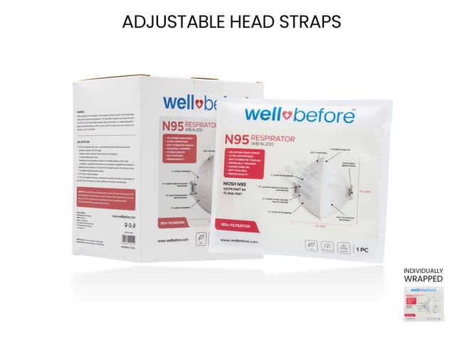 <p><a href="https://go.redirectingat.com?id=74968X1596630&url=https%3A%2F%2Fwellbefore.com%2Fproducts%2Fn95-medical-mask-fda%3Fvariant%3D19946170679425&sref=https%3A%2F%2Fwww.prevention.com%2Fhealth%2Fg38819435%2Fbest-kn95-n95-masks%2F" rel="nofollow noopener" target="_blank" data-ylk="slk:Shop Now;elm:context_link;itc:0;sec:content-canvas" class="link ">Shop Now</a></p><p>WellBefore N95 Respirator, 10 Pack</p><p>wellbefore.com</p><p>$1.99</p><span class="copyright">Well Before</span>