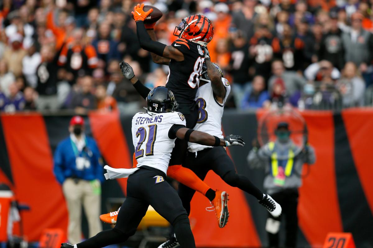 Watch: Tee Higgins' amazing catch against Ravens sets up Bengals' TD