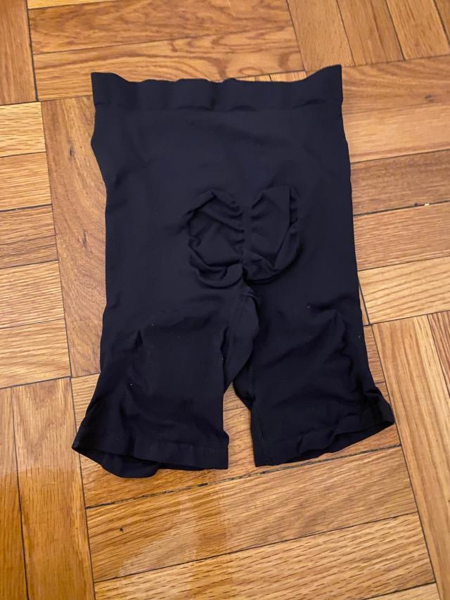 I tried the SKIMS maternity sculpting short while 5 months pregnant, and  the way it accentuated my baby bump made the struggle of putting it on  worth it