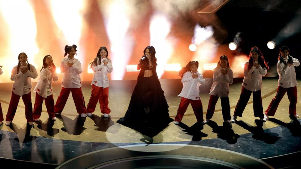 PHOTO: Becky G performs 'The Fire Inside' from 'Flamin' Hot' during the 96th Annual Academy Awards, Mar. 10, 2024, in Hollywood. (Kevin Winter/Getty Images)