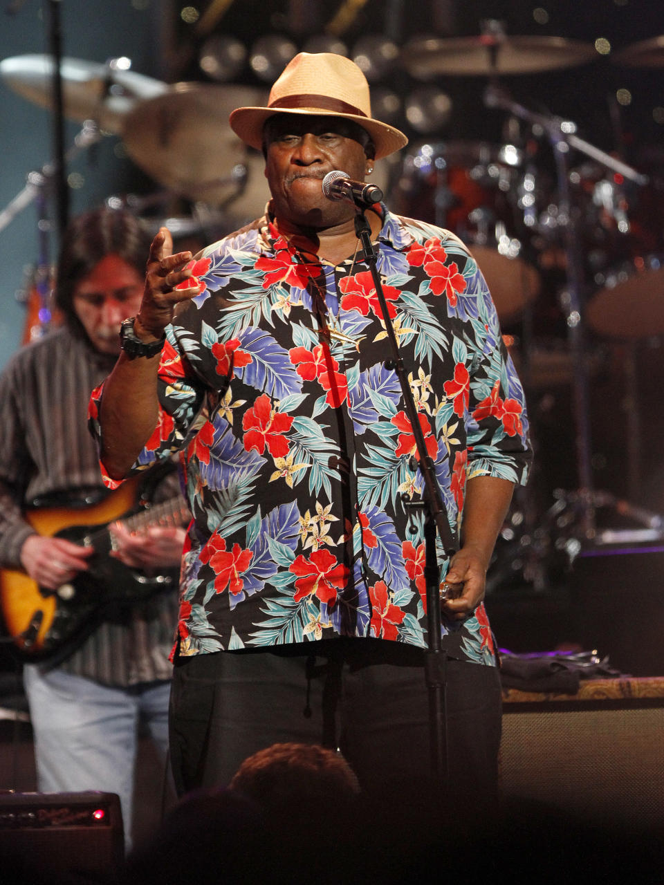 Taj Mahal performed at All My Friends: Celebrating The Songs and Voice of Gregg Allman on Friday, Jan. 10, 2014 in Atlanta, Ga. (Photo by Dan Harr/Invision/AP)