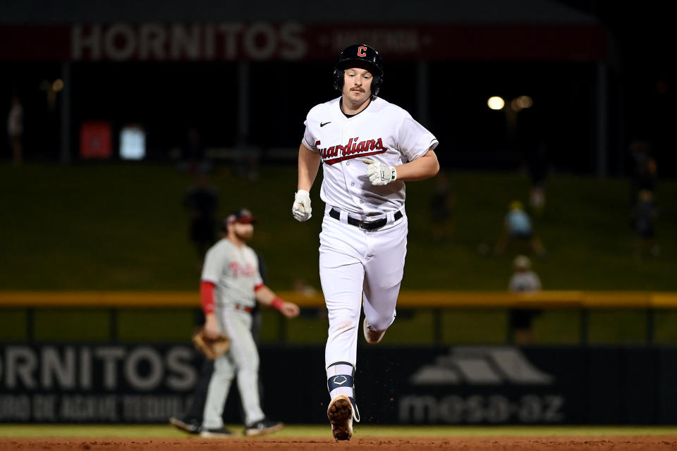 Kyle Manzardo。（Photo by Norm Hall/MLB Photos via Getty Images）