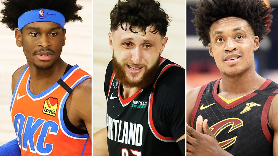 Shai Gilgeous-Alexander, Jusuf Nurkic and Collin Sexton, pictured here in action in the NBA.