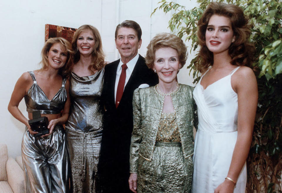 Christie Brinkley, Cheryl Tiegs, Ronald Reagan, Nancy Reagan, and Brooke Shields