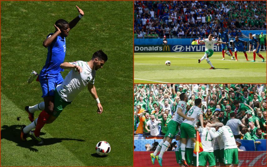 Ireland v France Shane Long Robert Brady Antoine Griezmann Euro 2016 championship