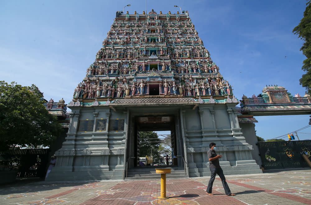 A general view of the Kallumalai Arulmigu Subramaniar Temple in Gunung Cheroh, Ipoh January 13, 2022. — Picture by Farhan Najiib