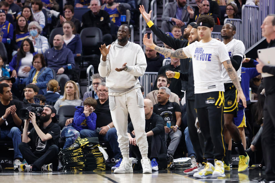 金州勇士球星Draymond Green（圖中）。(NBA Photo by Lachlan Cunningham/Getty Images)