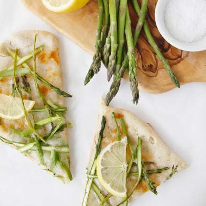 Shaved Asparagus and Lemon Pizza