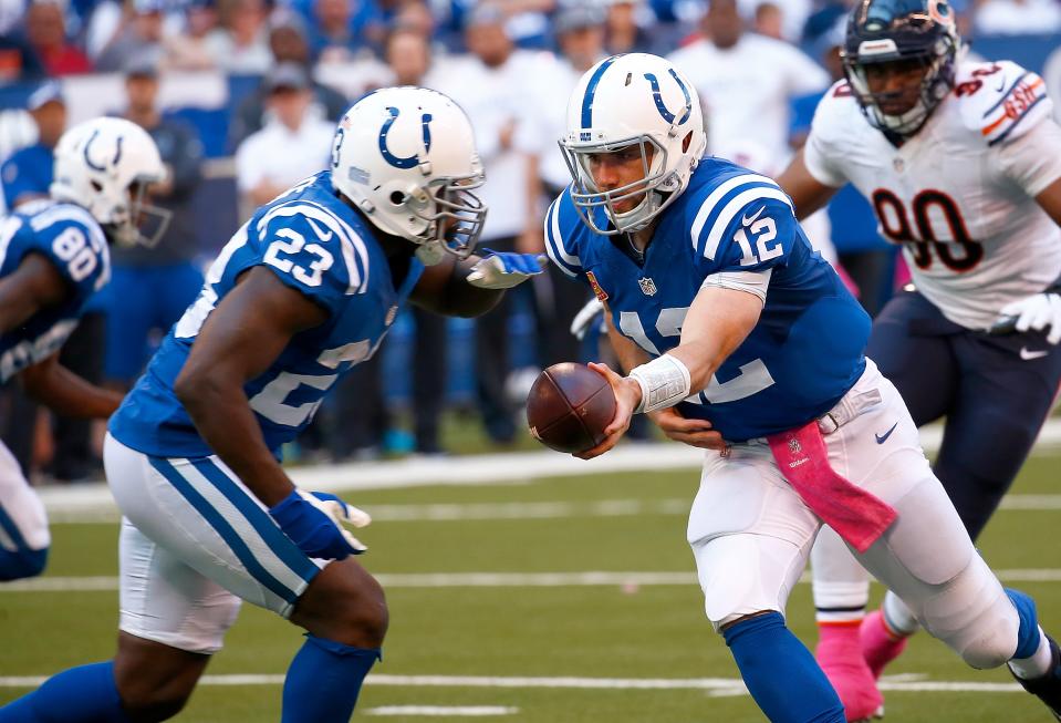 Frank Gore passed Jim Brown for ninth on the all-time rushing list. (Getty Images)