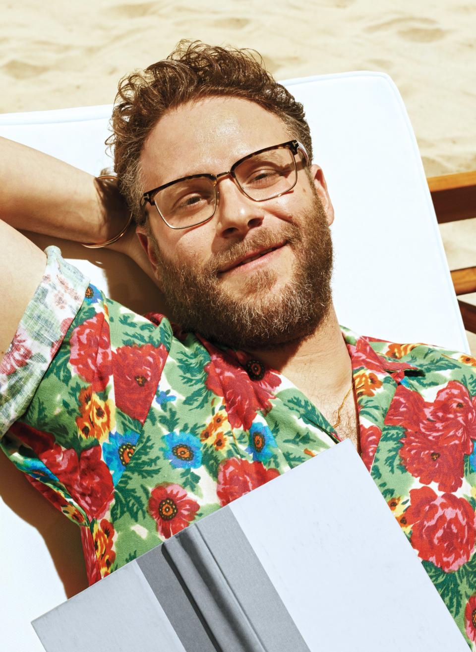 <cite class="credit">Shirt, $950, by Gucci / Glasses, necklace, and cuff, his own</cite>