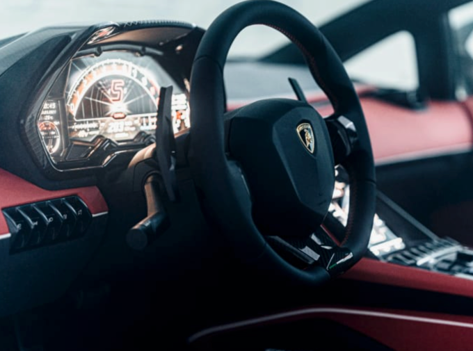 Lamborghini interior