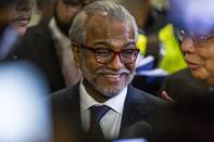 <p>Shafee Abdullah, the defence lawyer for former prime minister Najib Razak, speaks to the media at the Kuala Lumpur Courts Complex on Wednesday (4 July) afternoon. (PHOTO: Fadza Ishak for Yahoo News Singapore) </p>