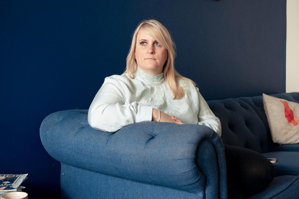 Army veteran, Hannah Jarvis, photographed at her home near Abergavenny, Wales.