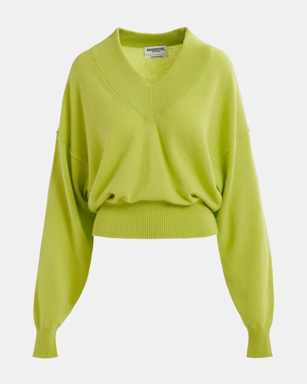 <p><a href="https://go.redirectingat.com?id=74968X1596630&url=https%3A%2F%2Fwww.essentiel-antwerp.com%2Fus%2Fp%2Fgreen-sweater-gecko&sref=https%3A%2F%2Fwww.elle.com%2Ffashion%2Ftrend-reports%2Fa61711816%2Fcopenhagen-fashion-week-spring-2025-trends%2F" rel="nofollow noopener" target="_blank" data-ylk="slk:Shop Now;elm:context_link;itc:0;sec:content-canvas" class="link rapid-noclick-resp">Shop Now</a></p><p>V-neck Knit Sweater</p><p>essentiel-antwerp.com</p><p>$250.00</p>