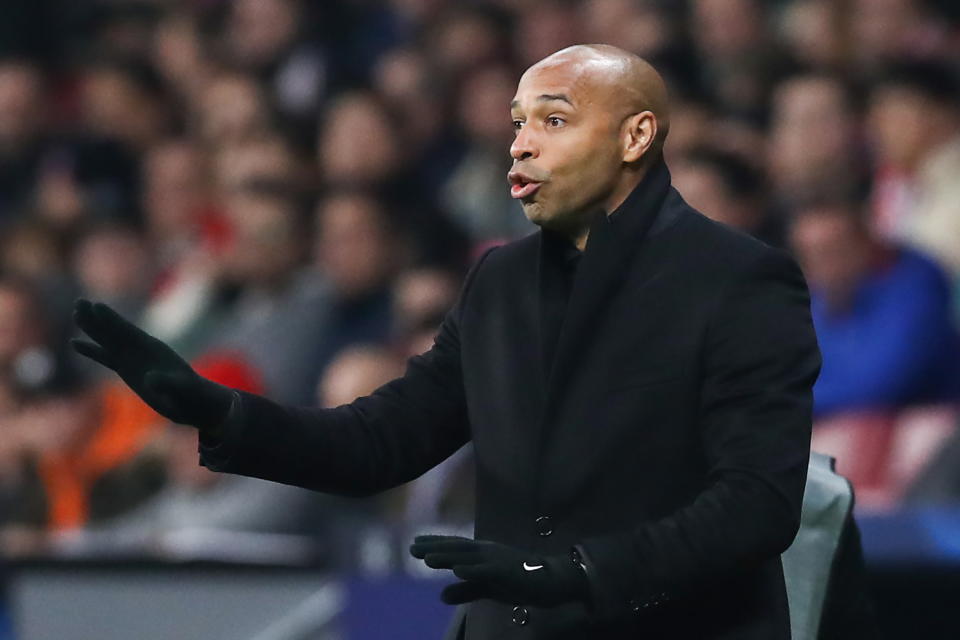 Thierry Henry managed Monaco from October 2018 to January 2019. (Photo by Stanislav Krasilnikov\TASS via Getty Images)