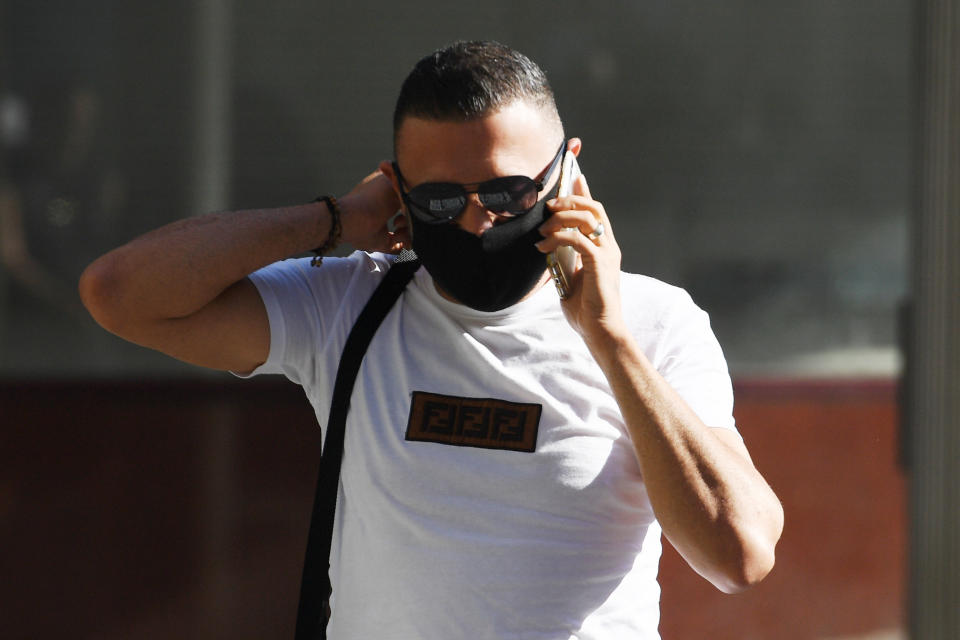 Ricardo Audish arrives at Downing Centre Local Court in Sydney. Source: AAP