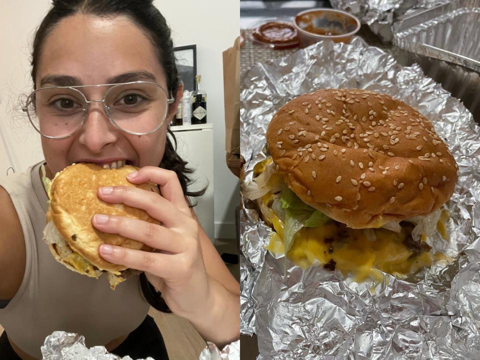 five guys bite rachel