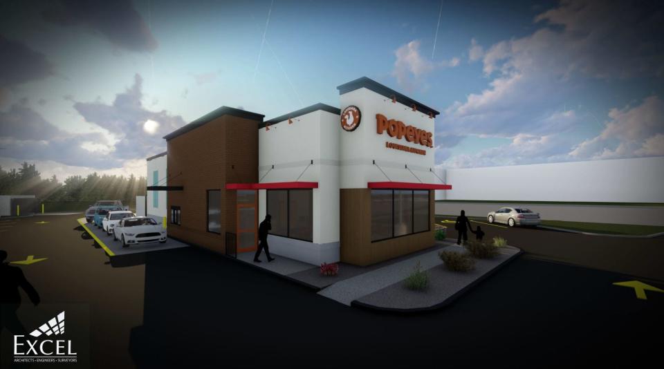 Plans have been submitted to the city of Sheboygan for a Popeyes fast-food chicken restaurant at 3207 S. Business Drive.