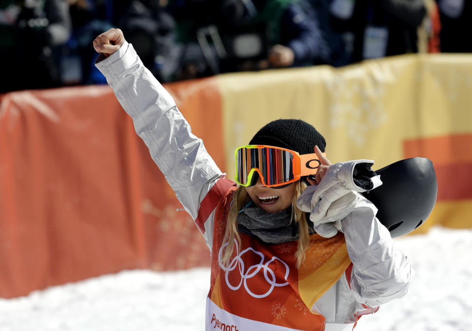 American Chloe Kim won the women’s halfpipe gold medal on Monday night. A radio host got himself in trouble the next day after making sexually-suggestive comments about the 17-year-old. (AP)