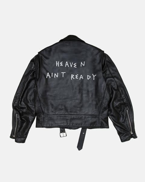 'Heaven Ain't Ready' Leather Jacket