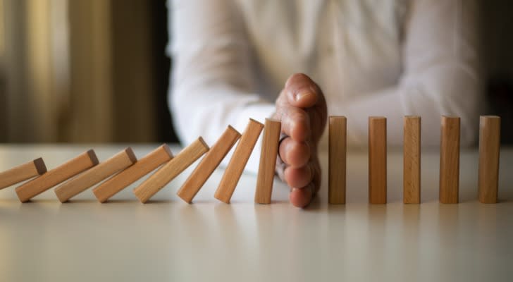 Man stops the domino effect