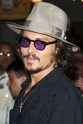 Johnny Depp at the Disneyland premiere of Walt Disney Pictures' Pirates of the Caribbean: Dead Man's Chest