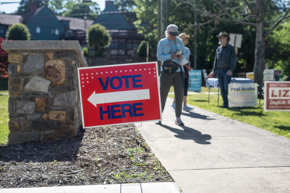 The Unitarian Universalist Church served as the polling place on May 17, 2022.