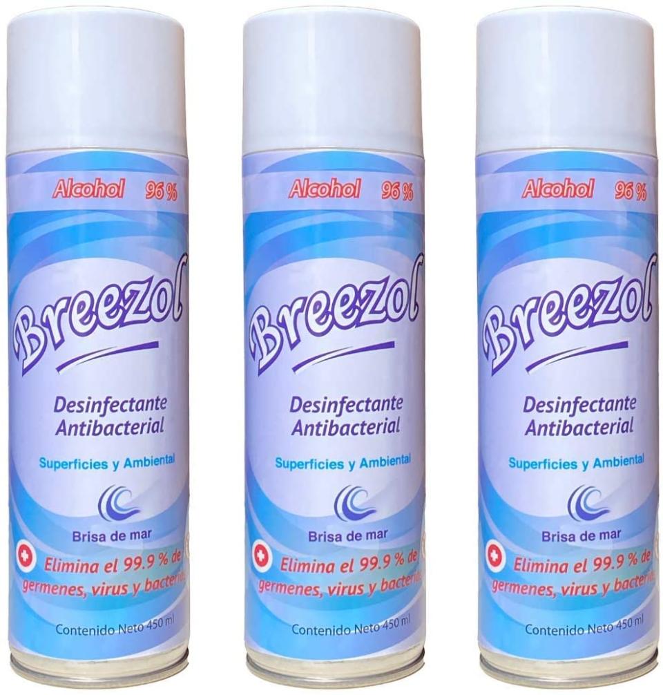 Breezol Desinfectante Antibacterial, superficies y ambiente