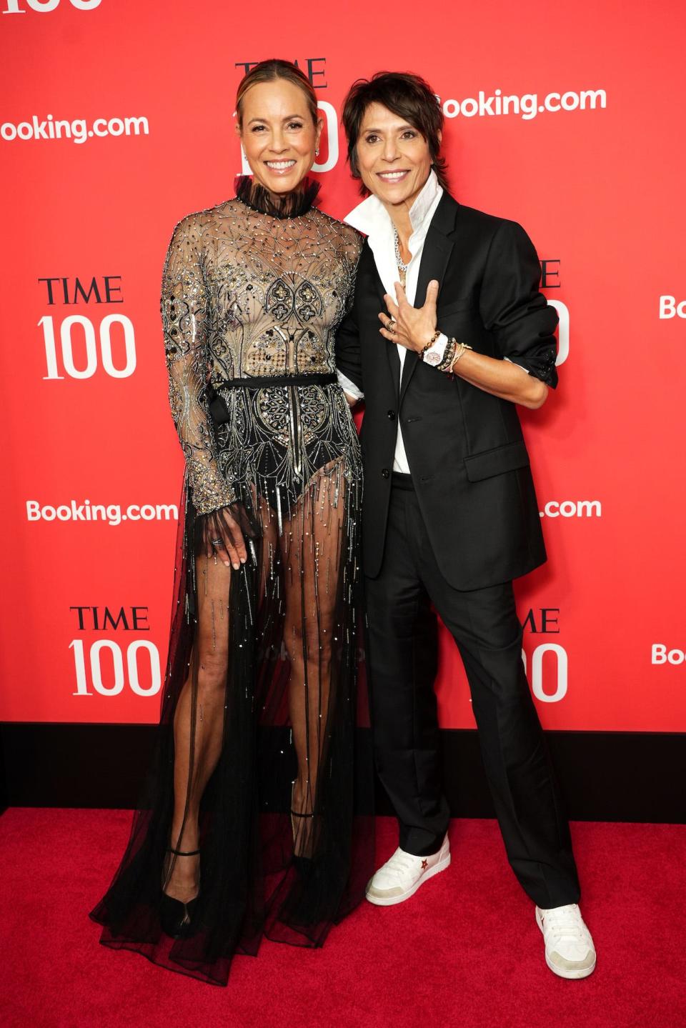 Maria Bello and Dominique Crenn attend the 2024 Time100 Gala.