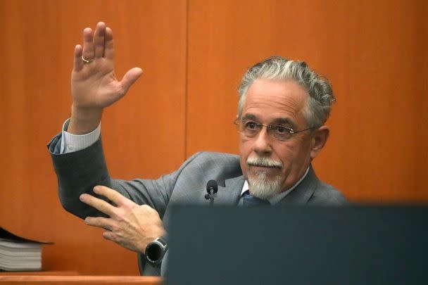 PHOTO: Terry Sanderson, the Utah man suing Gwyneth Paltrow, testifies in court, Mar. 27, 2023, in Park City, Utah. (Rick Bowmer/AP)