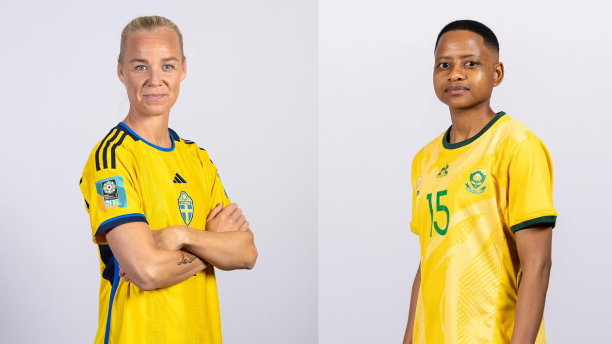  Composition of Caroline Seger of Sweden and Refiloe Jane of South Africa 