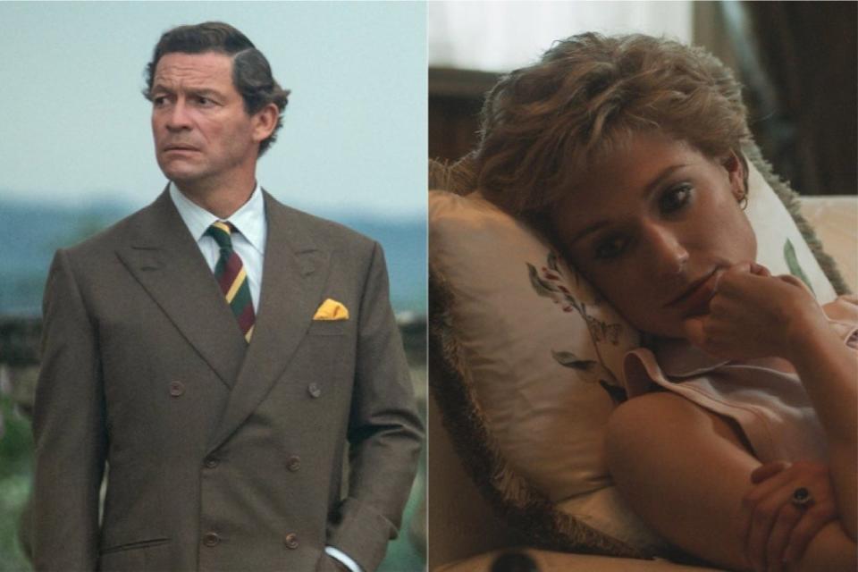 Dominic West and Elizabeth Debicki unveiled as Charles and Diana in The Crown (The Crown/Netflix)