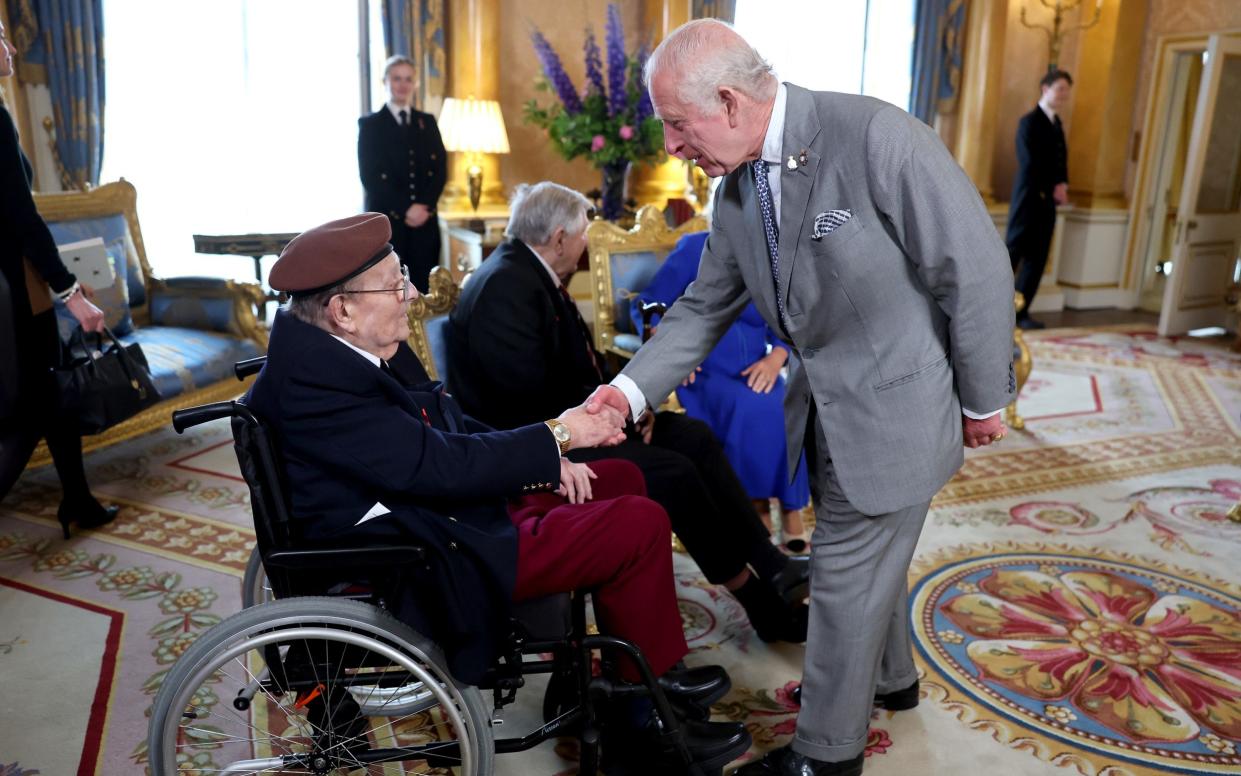 Jim Miller, who stormed Juno Beach on D-Day, meets King Charles