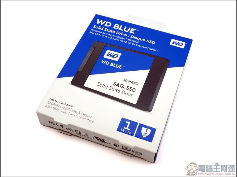 WD BLUE 3D NAND SSD  WDS100T2B0A  開箱 、實測 搭載 64-Layer 3D NAND 效能與性價比的完美結合