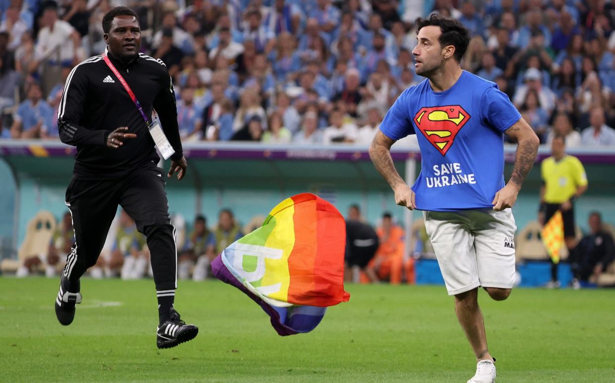 'Fifa couldn't stop me' says World Cup pitch invader with rainbow flag as he is released - GETTY IMAGES/Jean Catuffe