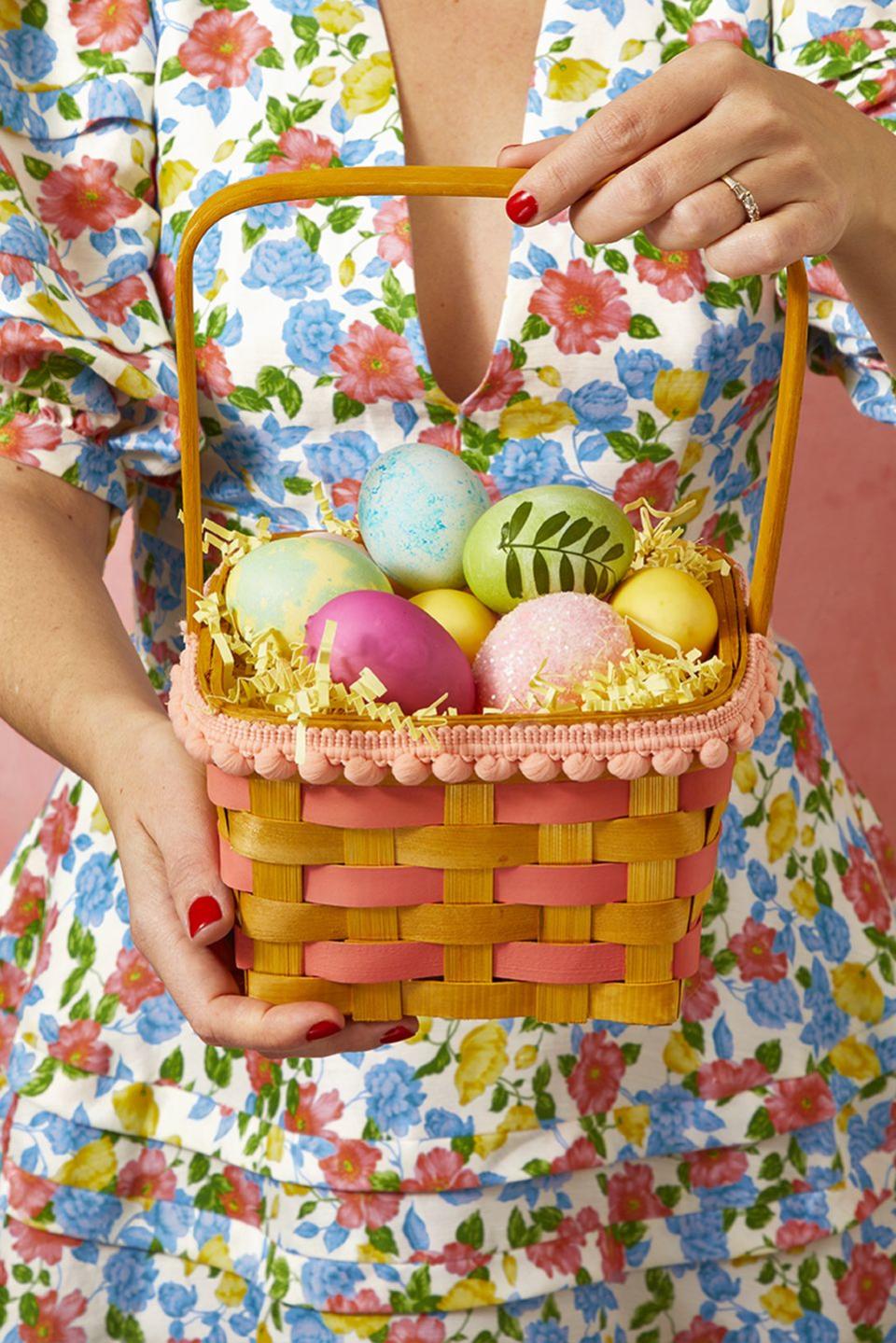 Pompom Easter Basket