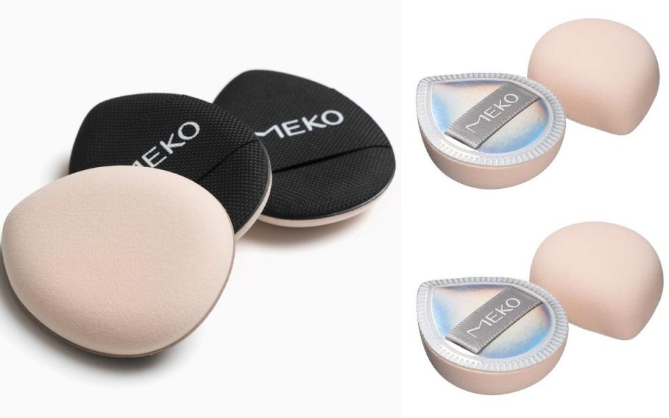 MEKO這款手指氣墊粉撲是細緻柔軟的乳膠材質，粉撲輕拍於肌膚上完全不吃粉 圖片來源/MEKO官網