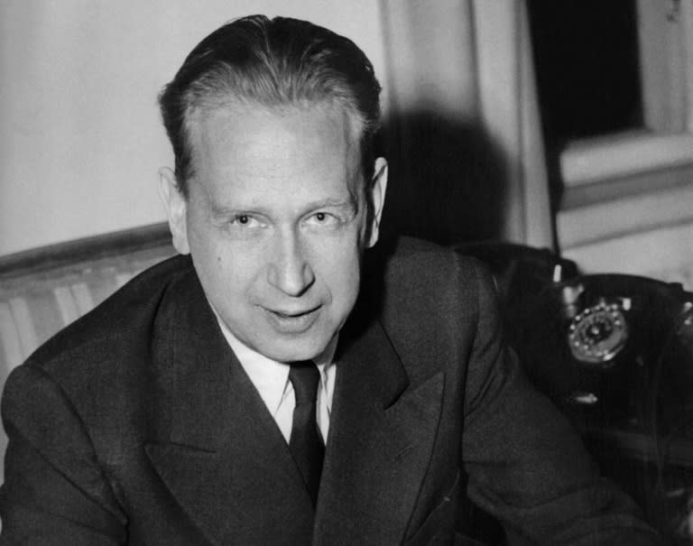 Undated portrait of Dag Hammarskjold, Swedish Secretary-General of the United Nations