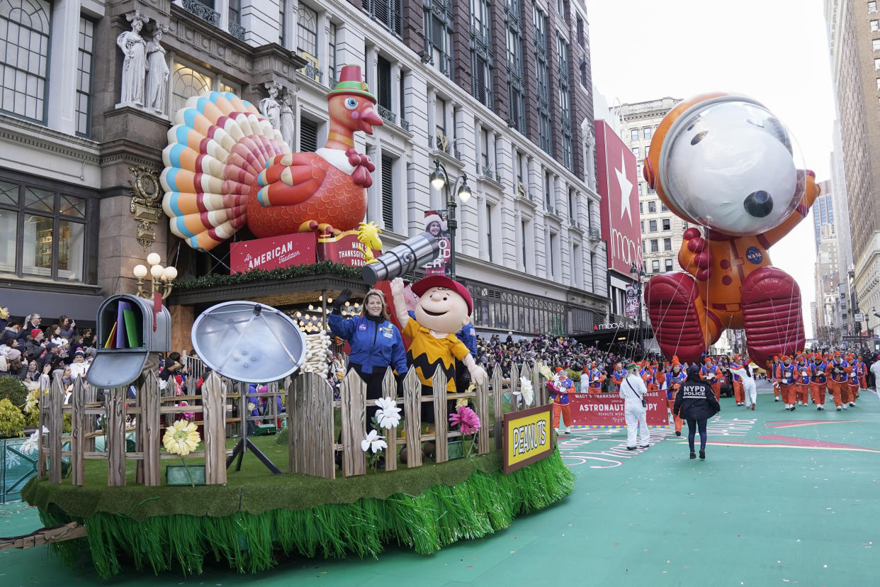 While this year's Macy's Thanksgiving Day Parade will take place, it will look much different than in 2019, pictured here, with no crowds allowed to gather — a good rule of thumb for holiday parades anywhere, doctors say. (Photo by: Peter Kramer/NBC/NBCU Photo Bank via Getty Images)