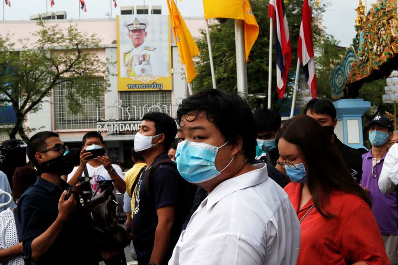 Pro-democracy activists protest in Bangkok