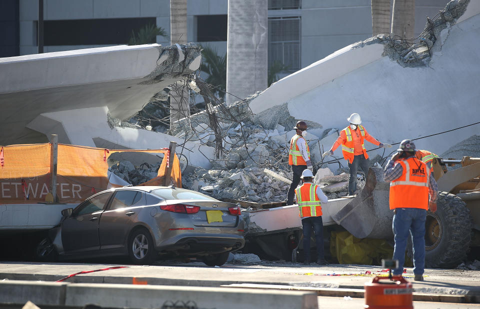 Bridge collapses at Florida International University in Miami