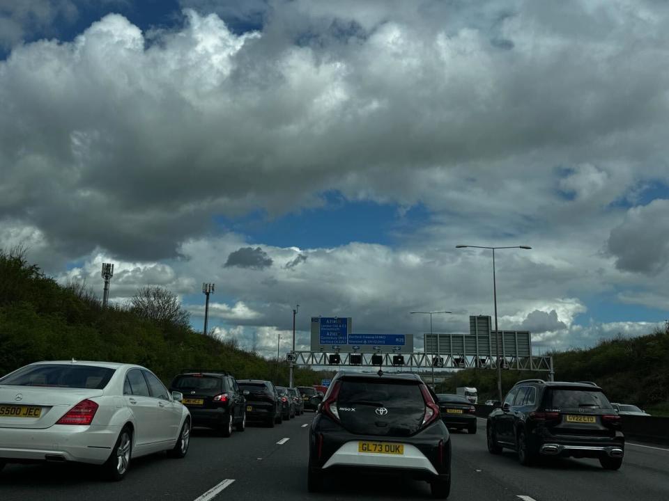 Traffic in East Kent approaching the Dartford Crossing (Evening Standard)