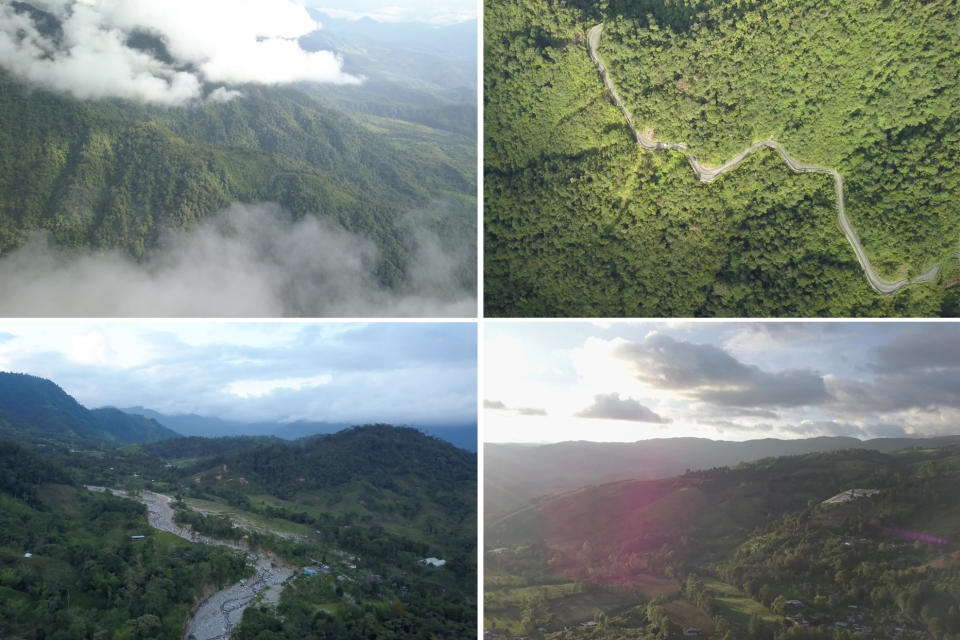 A quadrant with aerials of the Mocoa region. (Pedro Samper / NBC News)