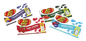 New Jelly Belly Gum available in four iconic Jelly Belly® jelly bean flavors including Very Cherry, Watermelon, Island Punch and Berry Blue.