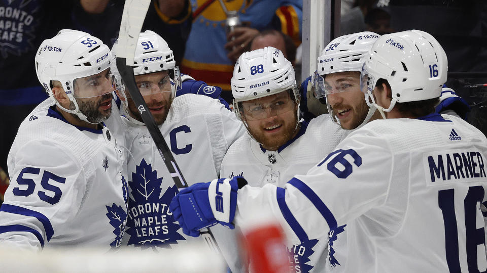 The Leafs found a little bit of life in Game 4. (Getty)