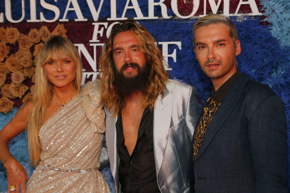 Heidi Klum, Tom Kaulitz et Bill Kaulitz au gala Luisaviaroma