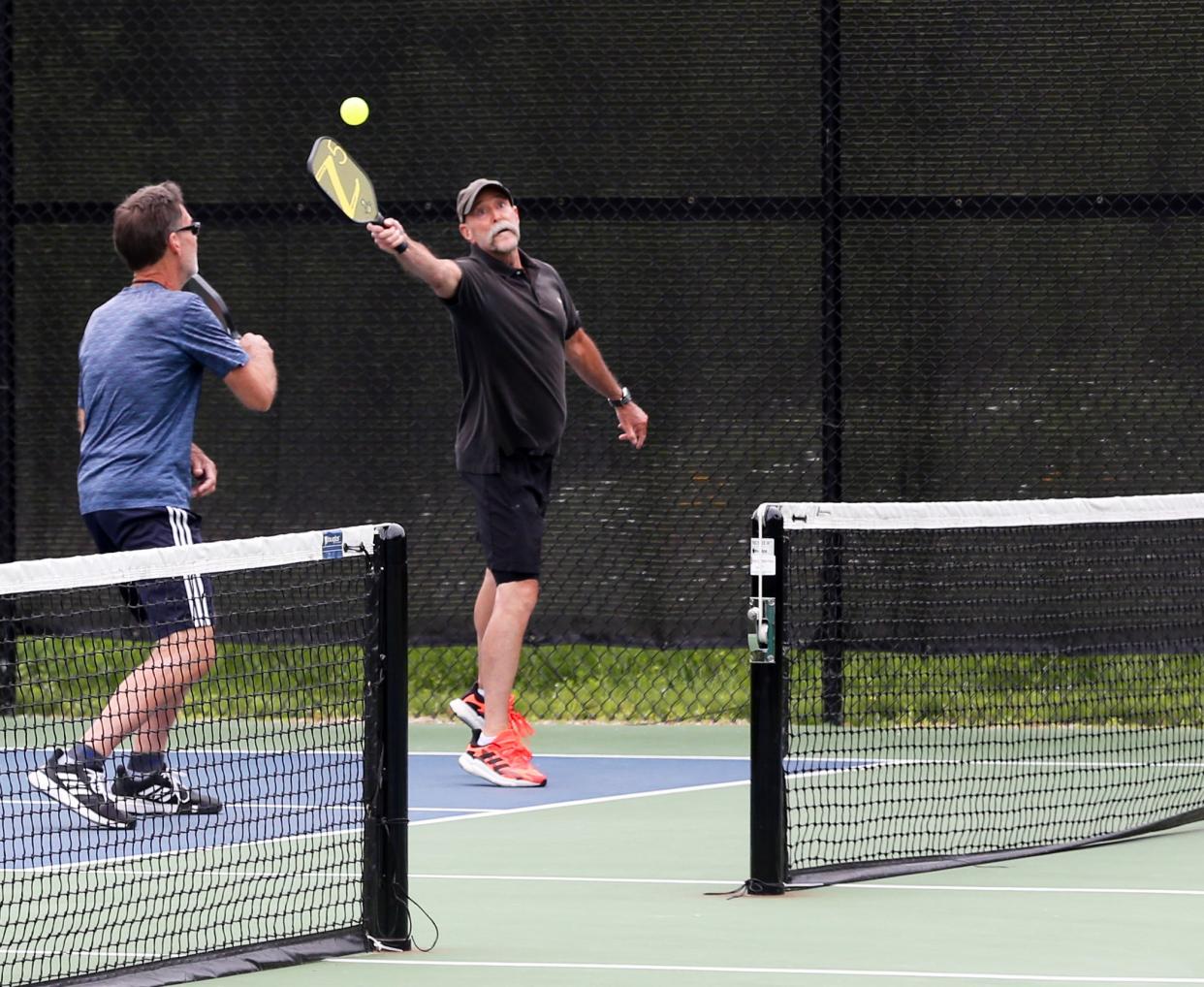York Paddle Tennis and Pickleball Club members enjoy some competition on the courts at Mill Lane in York May 31, 2022.